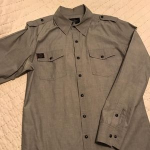 Harley Davidson Mens Black label slim fit button up